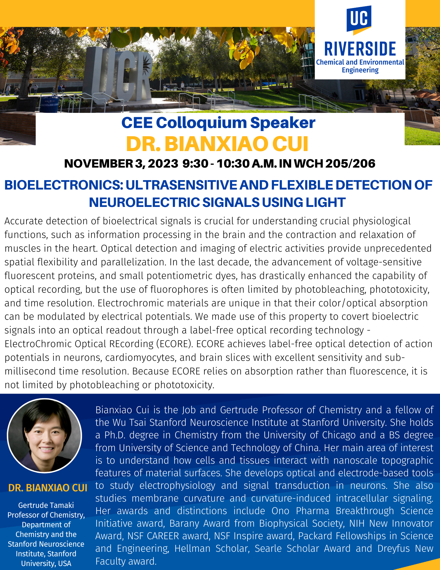 Dr. Bianxiao Cui